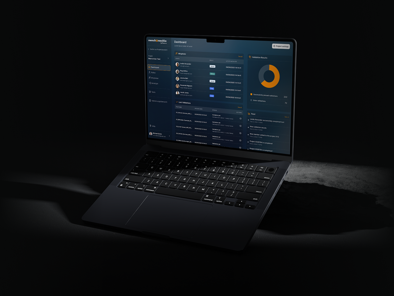 Mensch und Maschine im Mockup