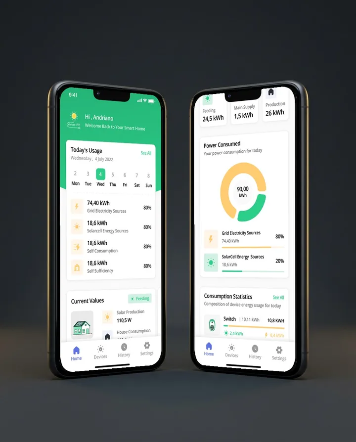 Clever-PV: Verbrauch und Stromquellen in der App