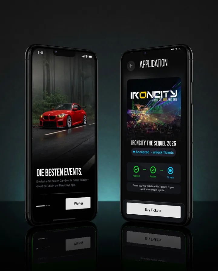 DeepDays: Events und Ticketkauf in der App